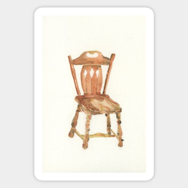 Wooden Captains Chair Watercolor Sticker by ellenmueller